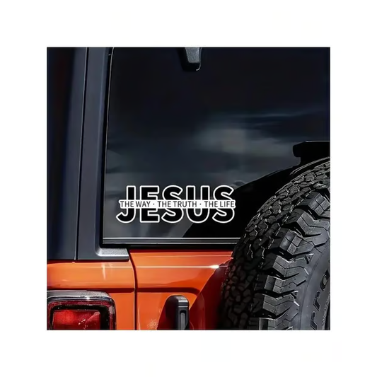 🔥Black-Friday-Mega-Angebot – 50 % Rabatt!🔥Jesus – Der Weg, die Wahrheit, das Leben Christlicher Vinyl-Aufkleber für Autos