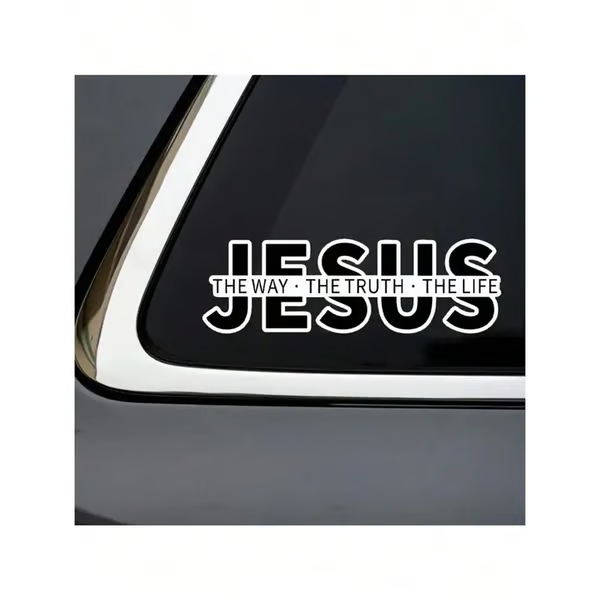 🔥Black-Friday-Mega-Angebot – 50 % Rabatt!🔥Jesus – Der Weg, die Wahrheit, das Leben Christlicher Vinyl-Aufkleber für Autos