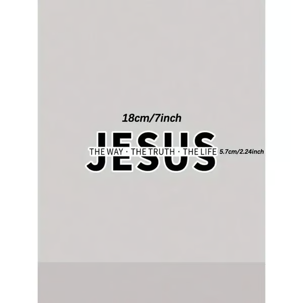 🔥Black-Friday-Mega-Angebot – 50 % Rabatt!🔥Jesus – Der Weg, die Wahrheit, das Leben Christlicher Vinyl-Aufkleber für Autos