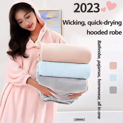 🔥HEISSER VERKAUF 50 % RABATT🔥 Saugfähiger und schnell trocknender Bademantel mit Kapuze