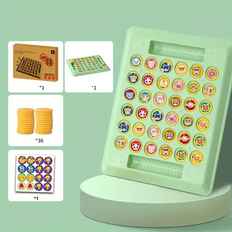 🔥HEISSER VERKAUF 50 % RABATT🔥Kinder-Flip-Schachspiel für 2 Spieler mit Tiermotiven