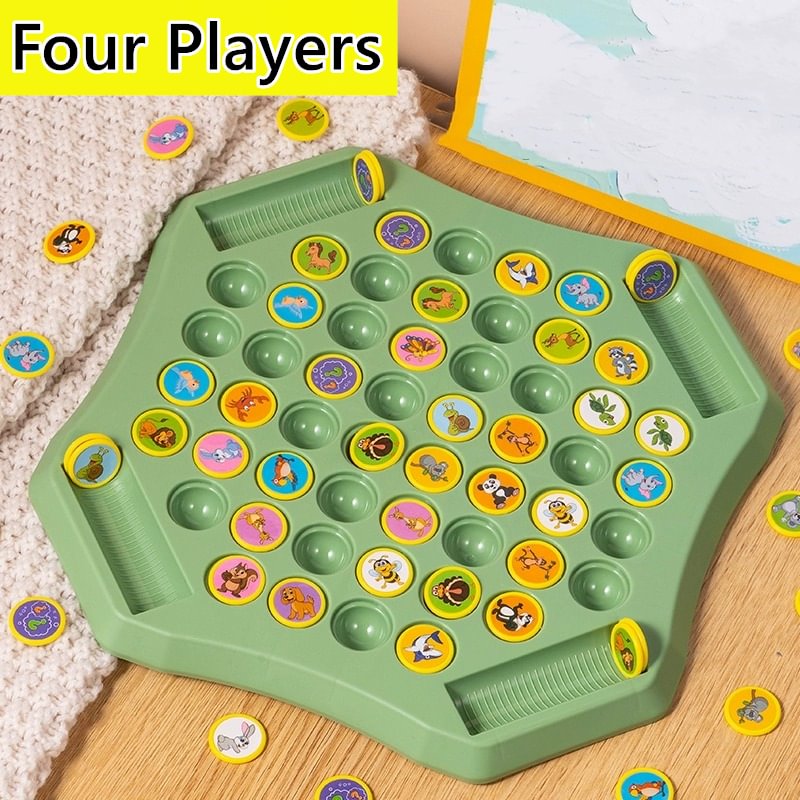 🔥HEISSER VERKAUF 50 % RABATT🔥Kinder-Flip-Schachspiel für 2 Spieler mit Tiermotiven