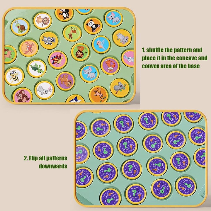 🔥HEISSER VERKAUF 50 % RABATT🔥Kinder-Flip-Schachspiel für 2 Spieler mit Tiermotiven