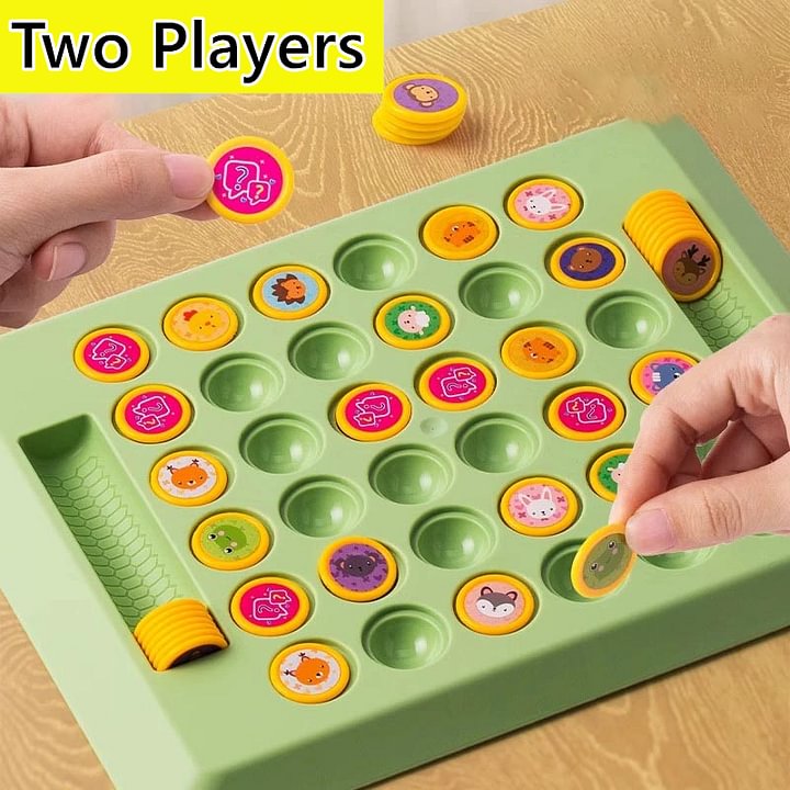 🔥HEISSER VERKAUF 50 % RABATT🔥Kinder-Flip-Schachspiel für 2 Spieler mit Tiermotiven