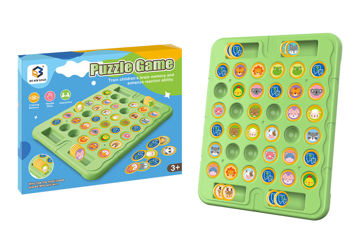 🔥HEISSER VERKAUF 50 % RABATT🔥Kinder-Flip-Schachspiel für 2 Spieler mit Tiermotiven