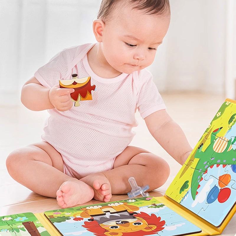 🎁Heißer Verkauf 50 % Rabatt⏳Magnetisches Puzzle-Buch für Kinder（Zoo + Gängige Tiere + Fahrzeuge ）