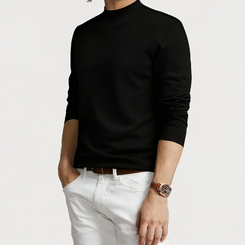 👔 Antibakterielles, einfarbiges Thermoshirt mit langen Ärmeln für Herren✨