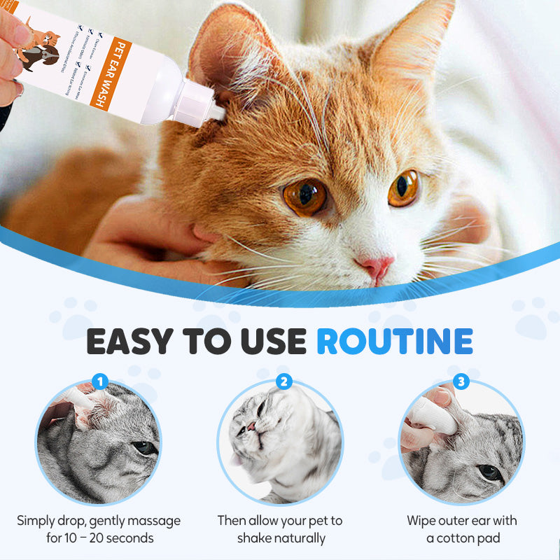 🐾 KAUFEN 2 ERHALTEN 3! ✨ Ohrenreiniger für Hunde & Katzen - Sanfte Formel mit Beruhigender Aloe zur Vorbeugung von Infektionen & Gerüchen 🌿👂