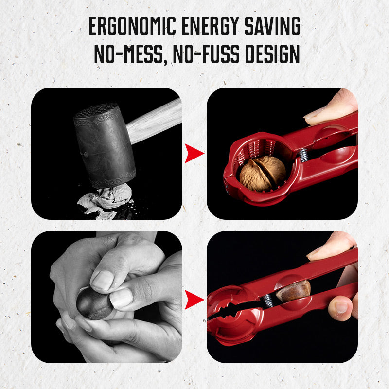 🔥 50 % RABATT! ✨ Leichter manueller Nussknacker – Spritzschutz, Aluminium und Edelstahl, einfach zu verwenden für Nüsse und Mandeln 🥜⚙️