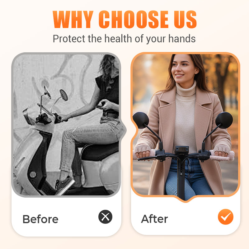 🔥Warm Fluffy Handlebar & Brake Lever Covers