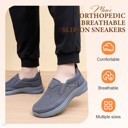 👟50% RABATT JETZT! ✨ Herren Atmungsaktive Slipper-Sneakers - Fußgewölbe Unterstützung mit Memory-Schaum Einlegesohlen für Ganzägigen Komfort 🏃‍♂️💨