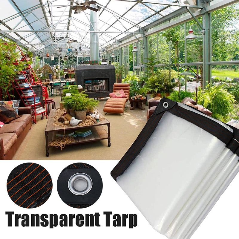 ⏳50 % Rabatt für kurze Zeit⏰Hochbelastbare transparente wasserdichte isolierte Plane🛡️🌧️