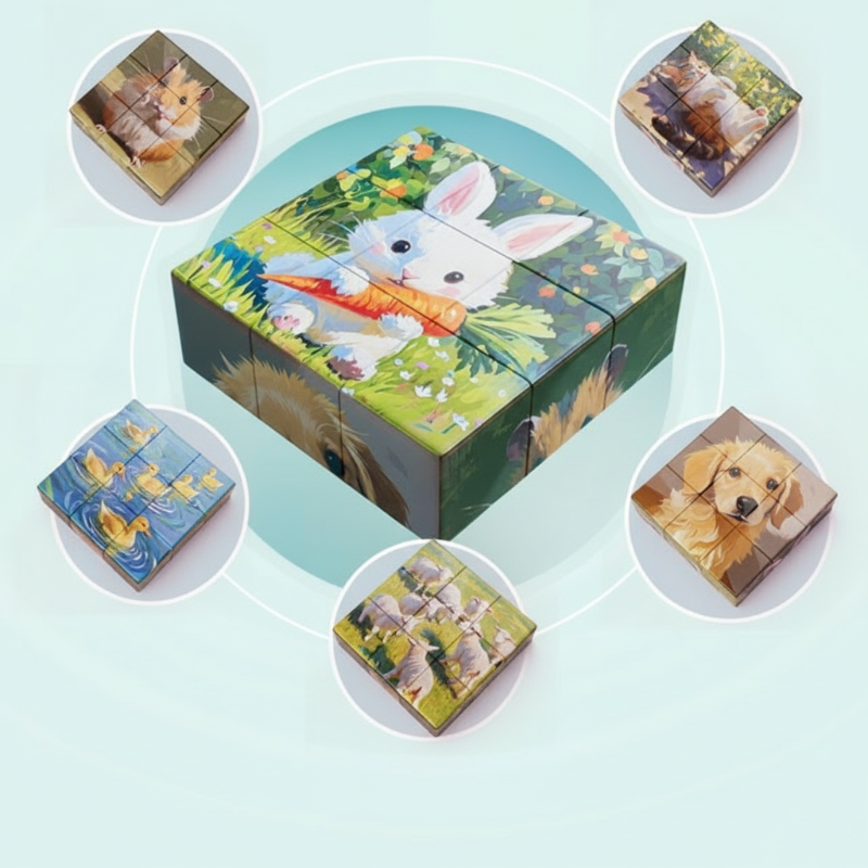 🖤❤️Black Friday SALE 50% OFF💥Magnetische 3D-Würfel-Puzzleblöcke für Kinder