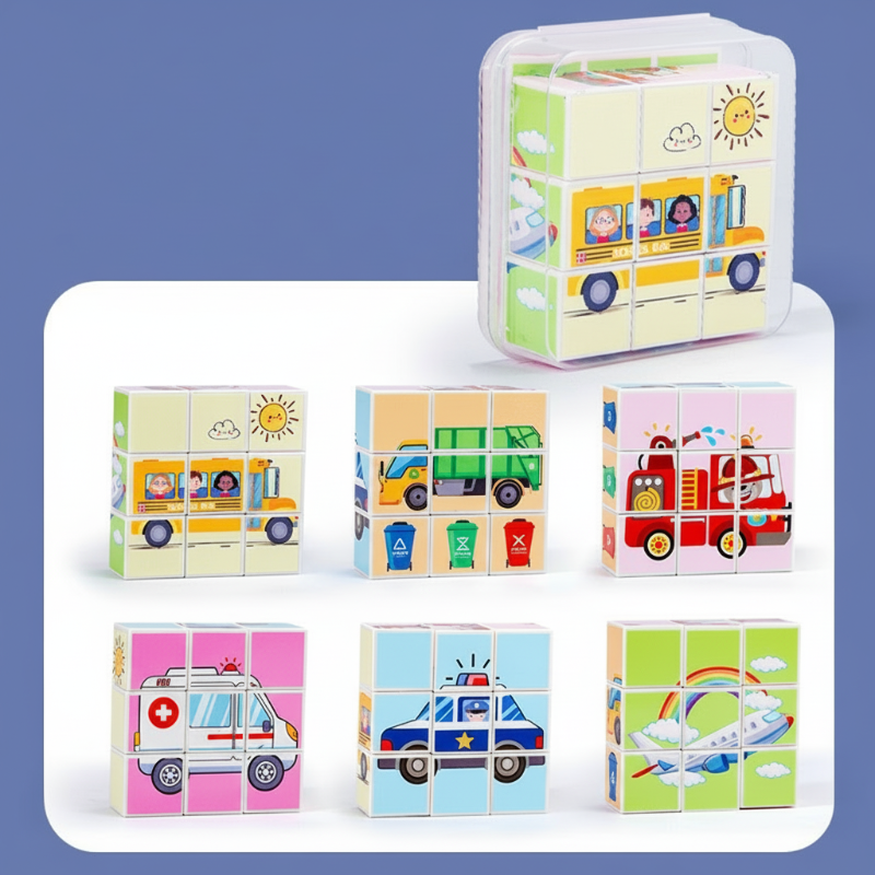 🖤❤️Black Friday SALE 50% OFF💥Magnetische 3D-Würfel-Puzzleblöcke für Kinder