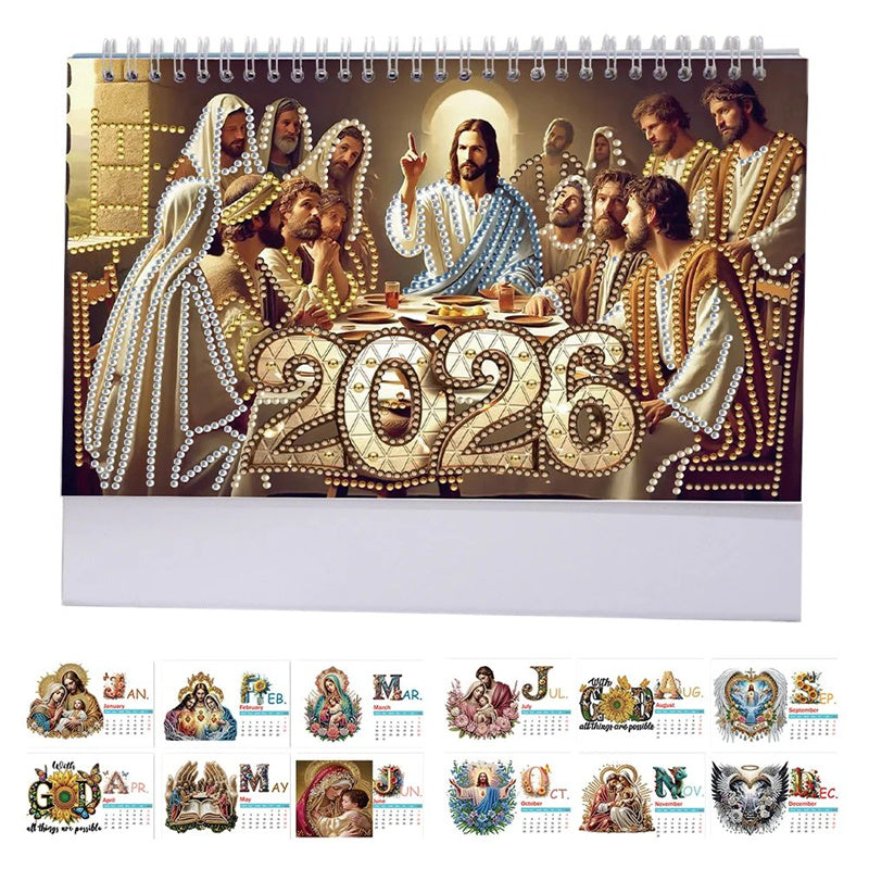 ✨2026 Stehender Tischkalender DIY Diamant-Kunstgemälde🎁