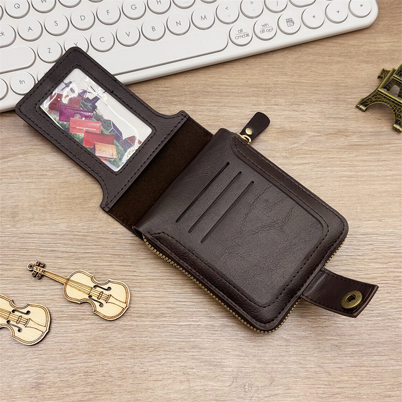 📢 60% RABATT! 🎅 Vintage-Geldbörse für Herren mit Reißverschluss – Echtleder, RFID-Schutz & Stilvolle Alltagstauglichkeit 👝✨📦