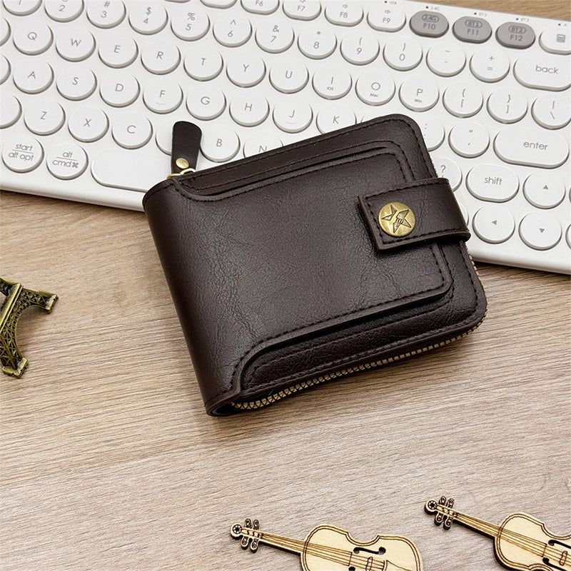 📢 60% RABATT! 🎅 Vintage-Geldbörse für Herren mit Reißverschluss – Echtleder, RFID-Schutz & Stilvolle Alltagstauglichkeit 👝✨📦
