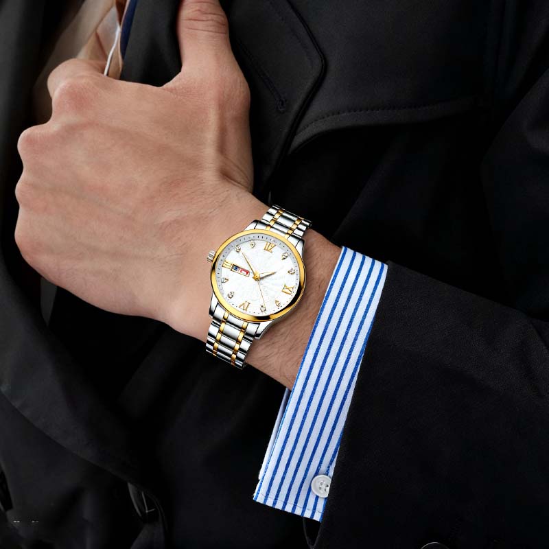 🔥Weihnachts-Sonderangebot: 50 % Rabatt!!!🔥Zweifarbige wasserdichte Leuchtuhr für Herren