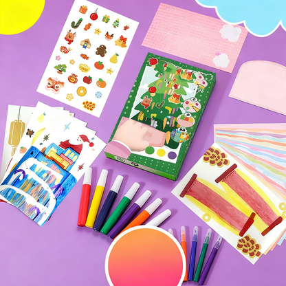 🎄Weihnachtspreis - 50 % Rabatt🚀35-teiliges Regenbogen-Kratzkunstset für Kinder