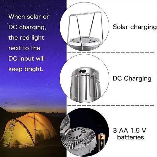 🔈 50% RABATT! 🌞 Tragbarer Dehnbarer Solar-Ventilator + Notleuchte – Aufladbar, 360° Drehung & Perfekt für Outdoor/Camping 🔋🌀📦