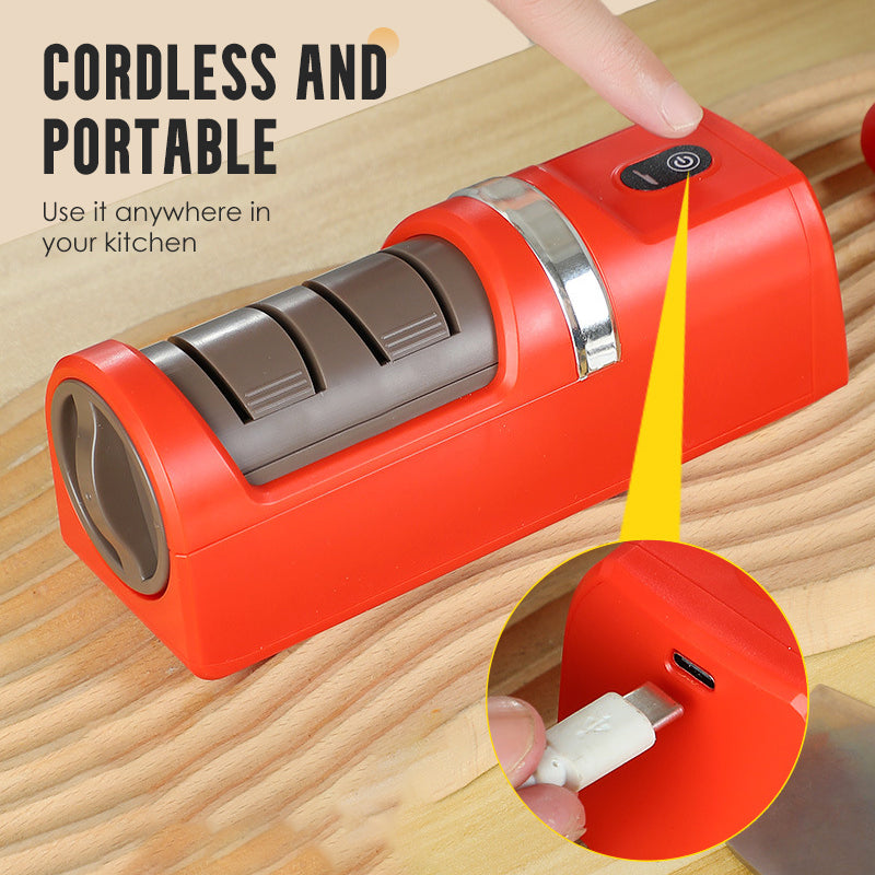 📢📢50 % Rabatt!! ⏰ Automatischer Küchenmesserschärfer – Schnell & Sicher, 3-Stufen-Schärfsystem & Kompaktes Design ✨