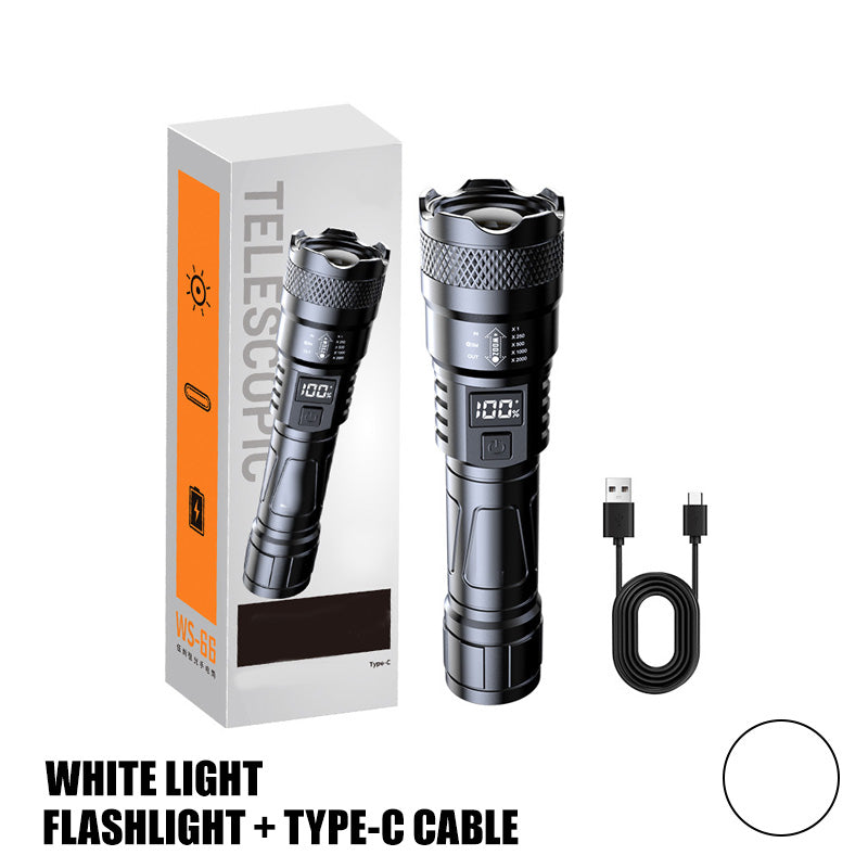 🎅Weihnachts-Sonderangebot: 50 % Rabatt🎁LED Strong Light Einziehbare Taschenlampe