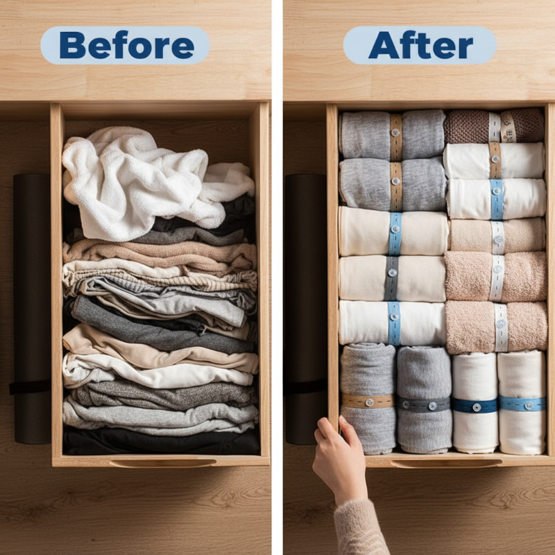 ✨Verstellbare elastische Bänder zur Organisation von Kleidung