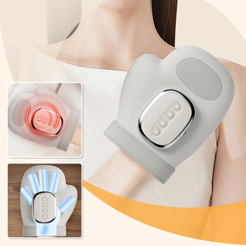 📢📢50 % RABATT!!⏰Tragbares Handmassagegerät mit Wärme und Kompression, kabellose 3 Modi zur Karpaltunnelentlastung