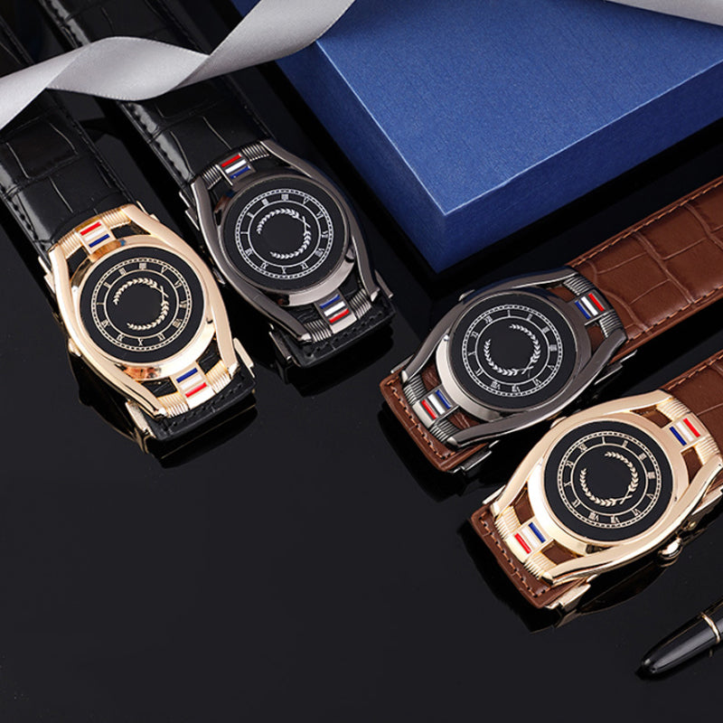 📢📢50 %  RABATT !! ⏰Herren PU Leder Business Gürtel mit automatischer Schnalle