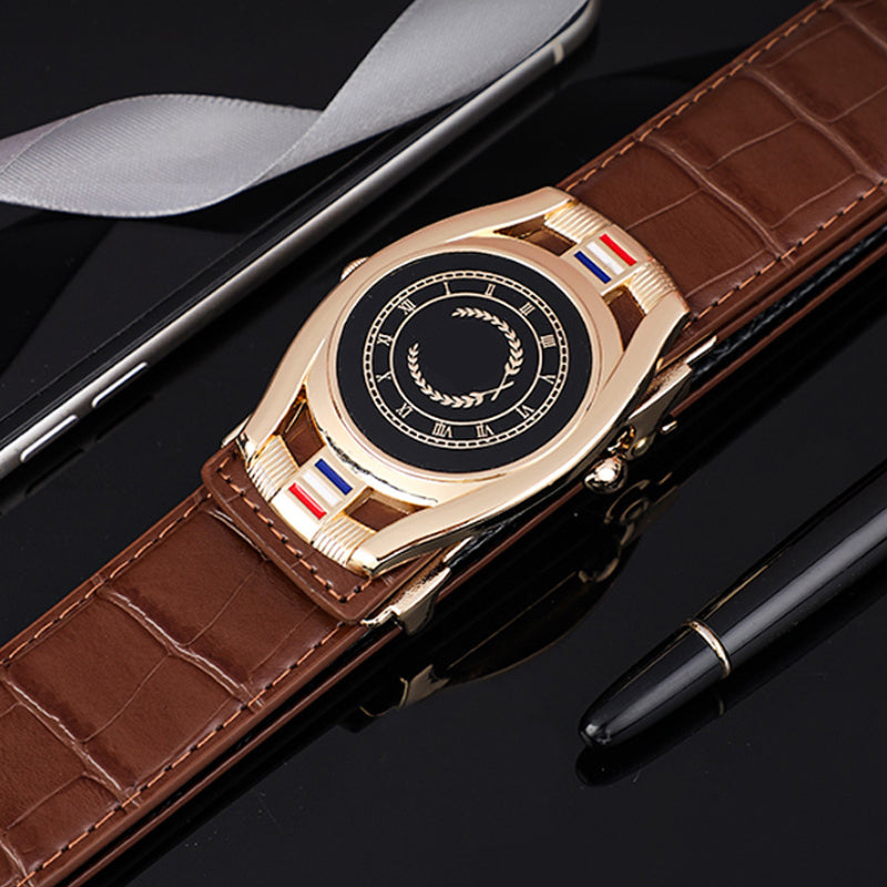 📢📢50 %  RABATT !! ⏰Herren PU Leder Business Gürtel mit automatischer Schnalle