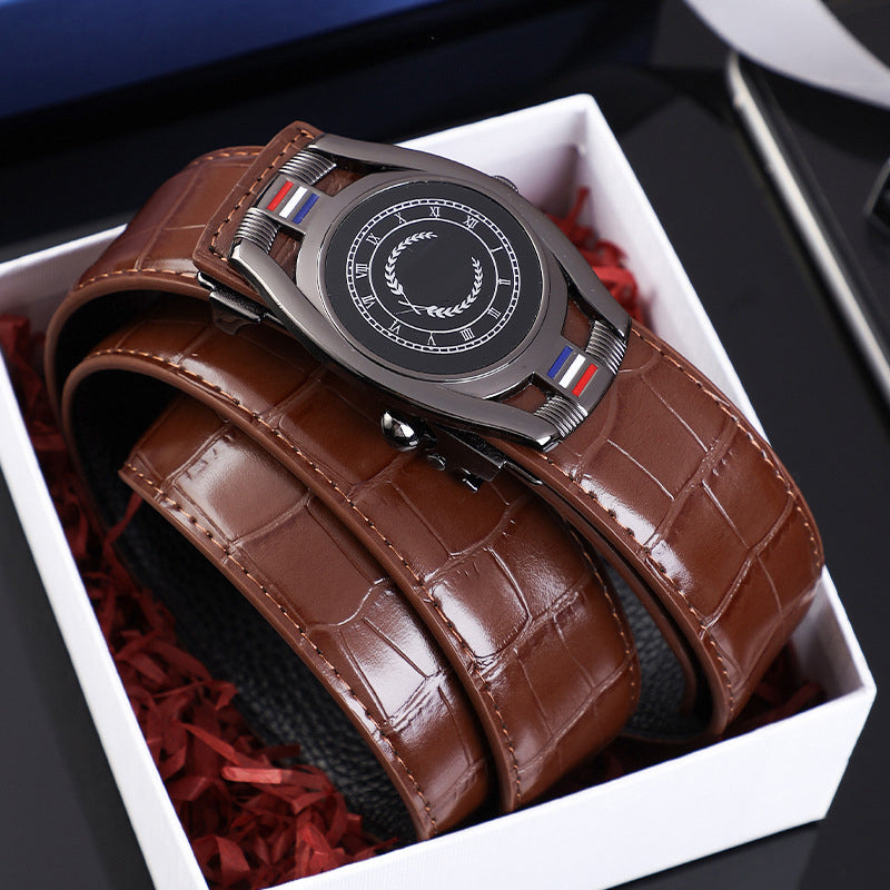 📢📢50 %  RABATT !! ⏰Herren PU Leder Business Gürtel mit automatischer Schnalle