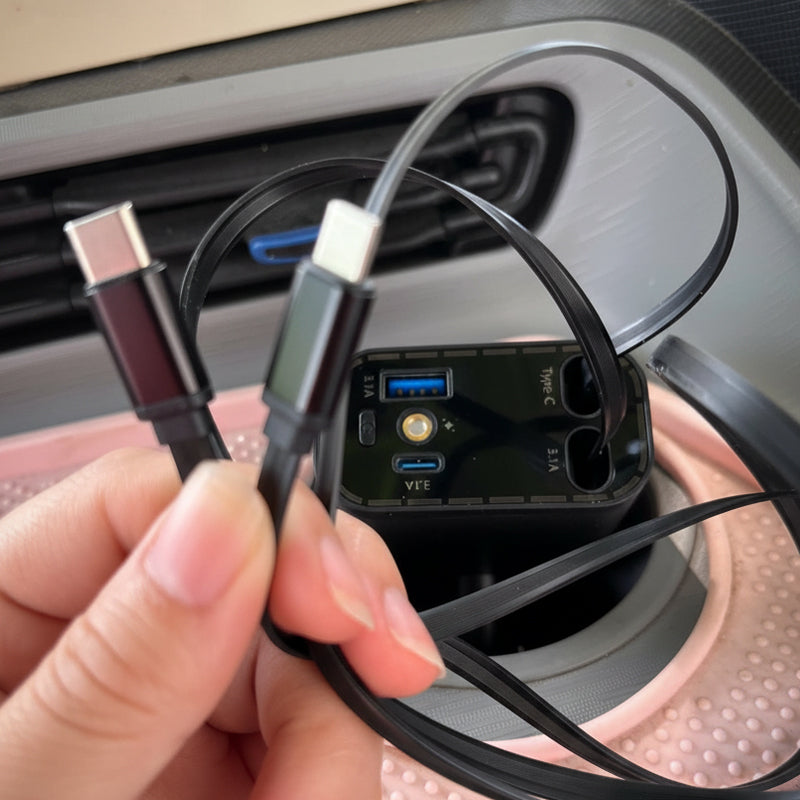 ⚡KAUF 2 UND BEKOMME 1 GRATIS!✨Auto-Oplader mit Sternenlichtprojektor – 90W Superschnelles Laden &amp; Magische Atmosphäre im Auto! 🔌✨