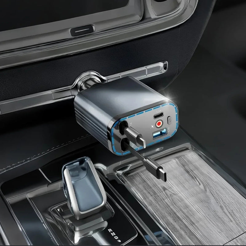 ⚡KAUF 2 UND BEKOMME 1 GRATIS!✨Auto-Oplader mit Sternenlichtprojektor – 90W Superschnelles Laden &amp; Magische Atmosphäre im Auto! 🔌✨