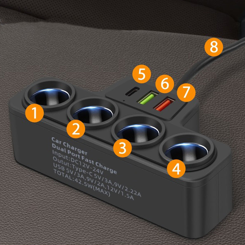 🔥Heißes Angebot – 7-in-1 Zigarettenanzünderadapter