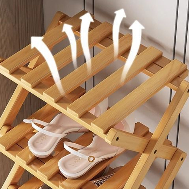 🔥Solange der Vorrat reicht 50 % Rabatt!🎉Strapazierfähiges, faltbares Schuhregal aus Bambus