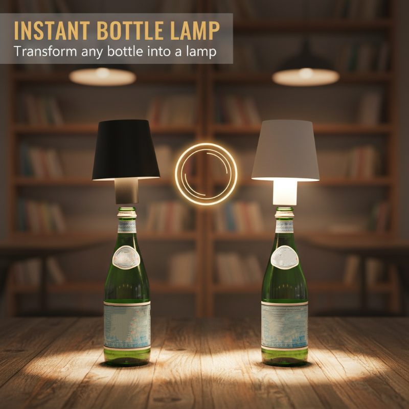 🎉✨ Upcycling-Flaschenlampe (Kabellos): Bewahre deine Lieblingsflasche & schone die Umwelt – von langweilig zu gemütlich!