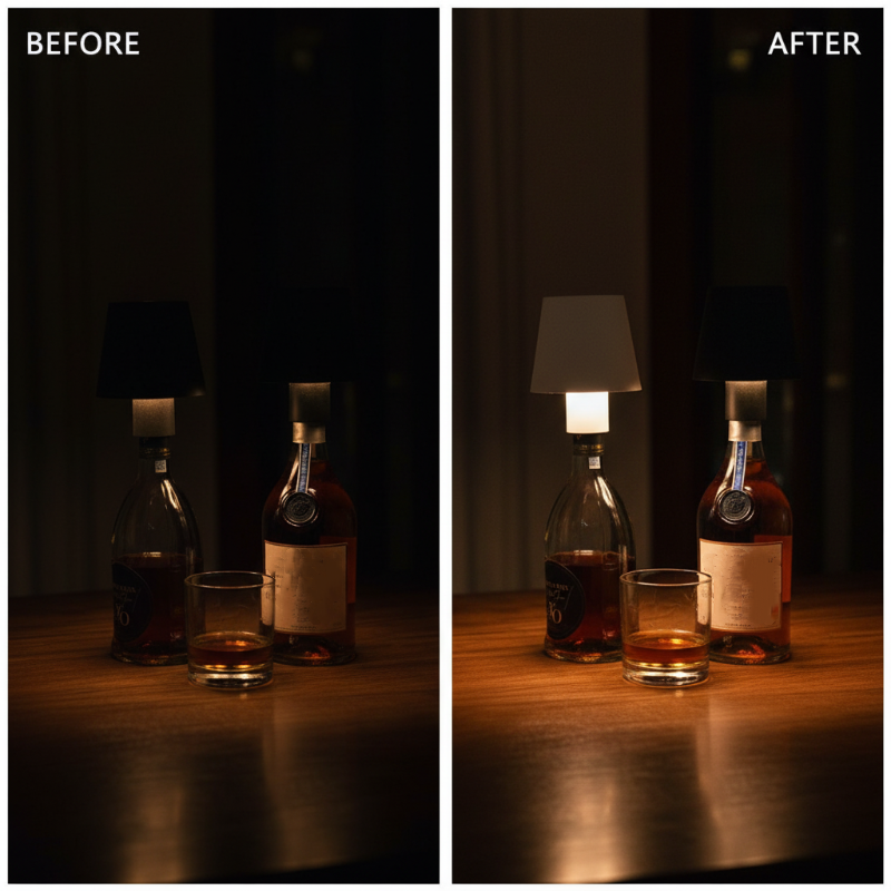 🎉✨ Upcycling-Flaschenlampe (Kabellos): Bewahre deine Lieblingsflasche & schone die Umwelt – von langweilig zu gemütlich!