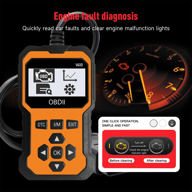 ⚡Einstecken und scannen! Professionelles OBD2-Diagnosegerät. Selbst Anfänger können ihre Fahrzeuge ganz einfach warten.