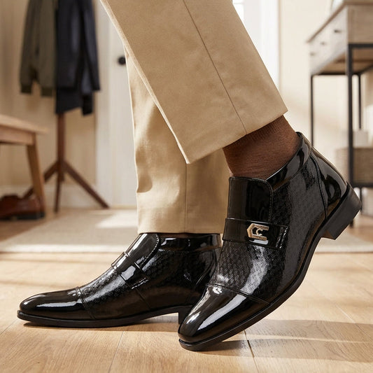 📢📢50 % Rabatt!! ⏰ Elegante glänzende PU-Lederschuhe – Klassische Schuhe für Herren