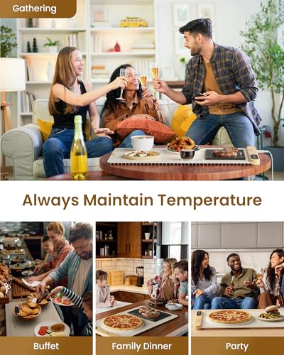 💥Heißer Verkauf 50 % Rabatt💡Vollflächig beheizte Speisewärmematte mit 6 Temperatureinstellungen
