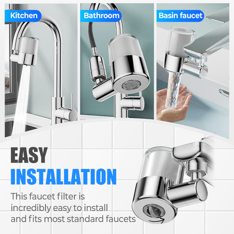 🚿Universelles, um 720° drehbares Wasserhahn-Filterdüsen-Set💧