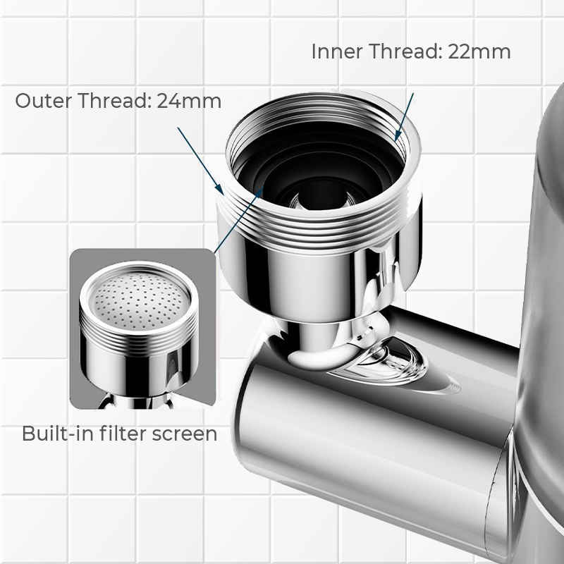 🚿Universelles, um 720° drehbares Wasserhahn-Filterdüsen-Set💧