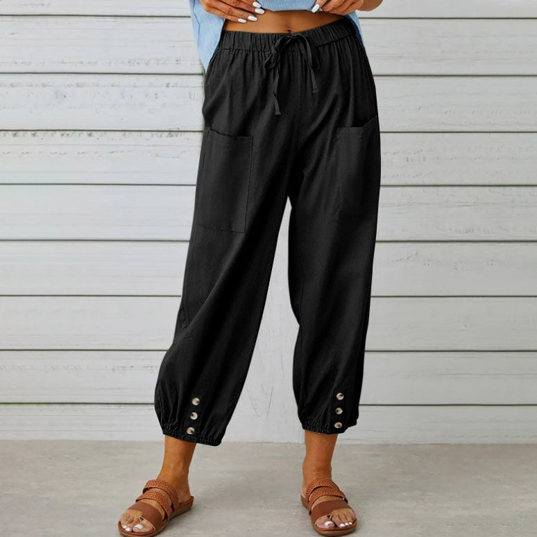 👖 50% RABATT! 💞 Weite Gerade Damenhose aus Baumwolle & Leinen – Atmungsaktiv, Schmeichelhafte Passform & Praktische Taschen ✨