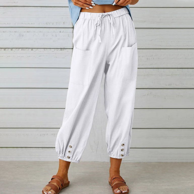 👖 50% RABATT! 💞 Weite Gerade Damenhose aus Baumwolle & Leinen – Atmungsaktiv, Schmeichelhafte Passform & Praktische Taschen ✨
