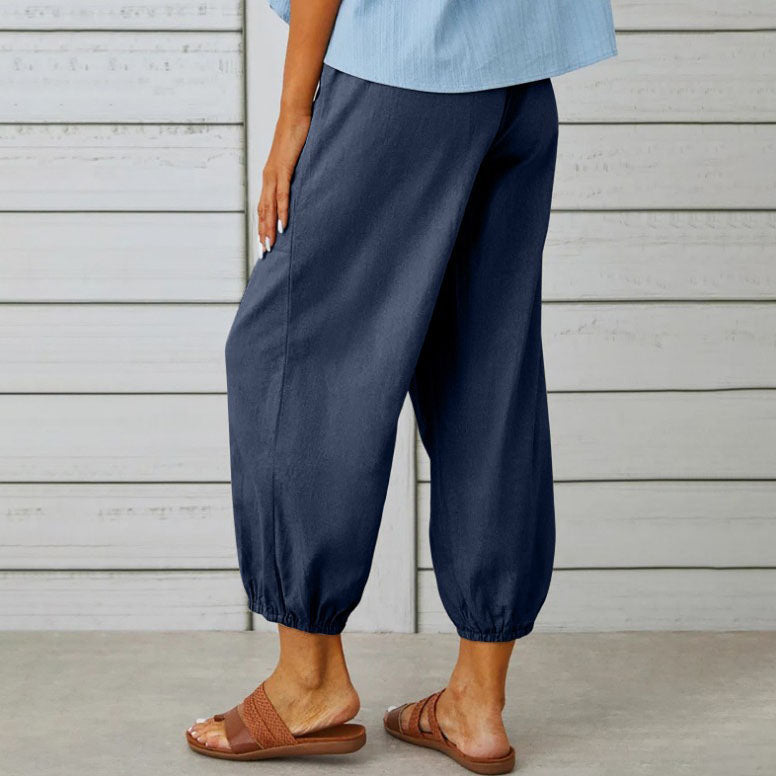 👖 50% RABATT! 💞 Weite Gerade Damenhose aus Baumwolle & Leinen – Atmungsaktiv, Schmeichelhafte Passform & Praktische Taschen ✨