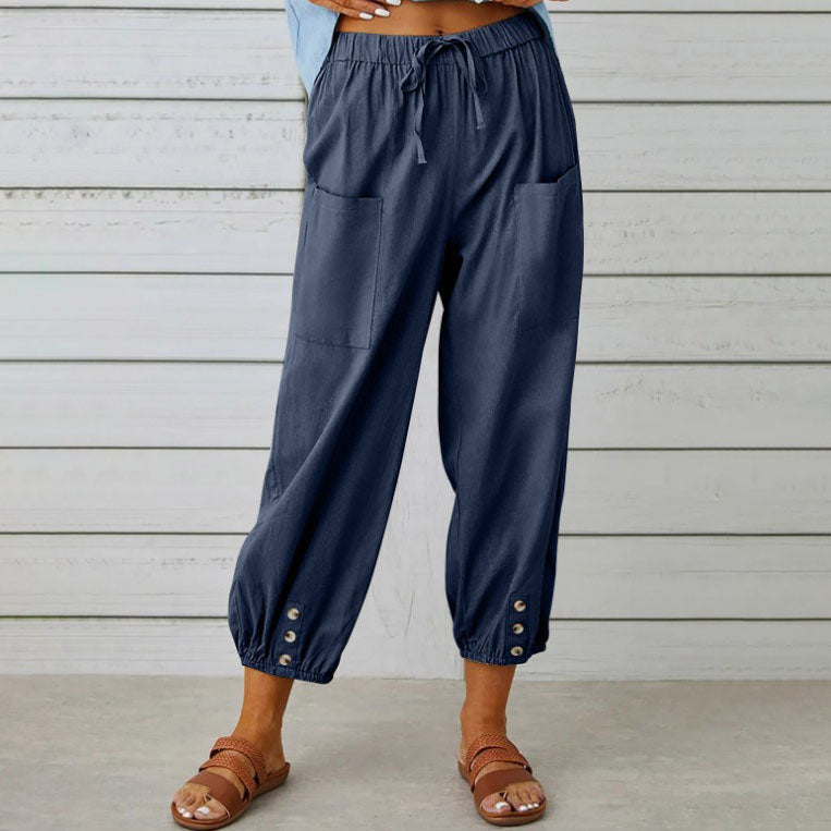 👖 50% RABATT! 💞 Weite Gerade Damenhose aus Baumwolle & Leinen – Atmungsaktiv, Schmeichelhafte Passform & Praktische Taschen ✨