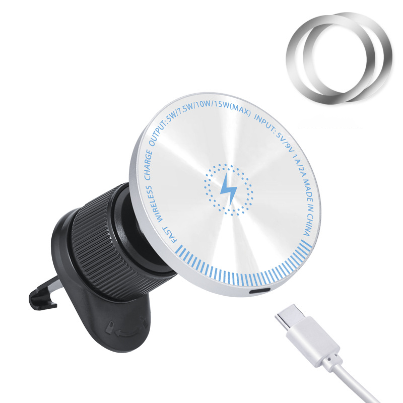 🔥50 % RABATT 🔥Magnetische Autohalterung mit kabelloser Ladestation und RGB-Beleuchtung