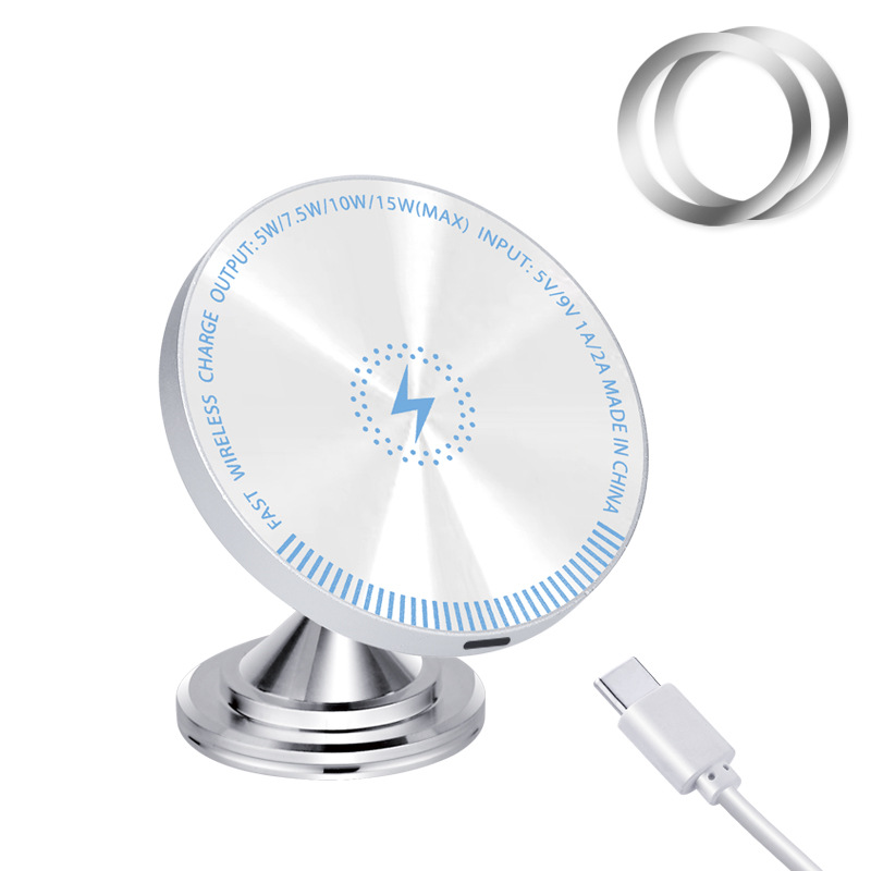 🔥50 % RABATT 🔥Magnetische Autohalterung mit kabelloser Ladestation und RGB-Beleuchtung