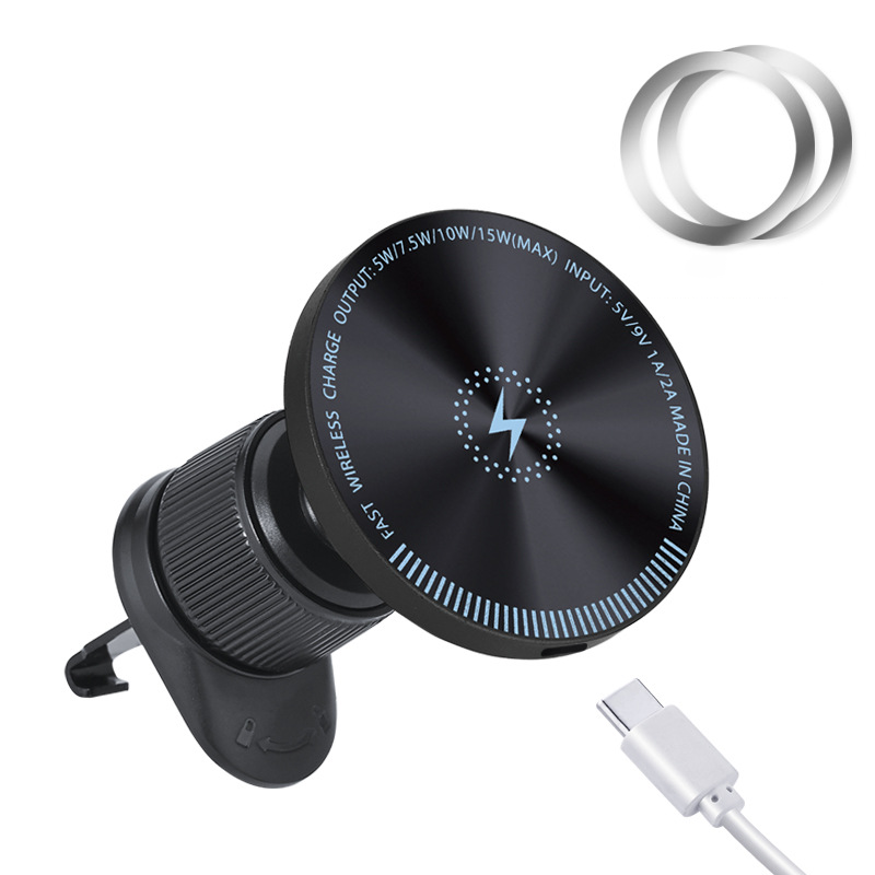 🔥50 % RABATT 🔥Magnetische Autohalterung mit kabelloser Ladestation und RGB-Beleuchtung