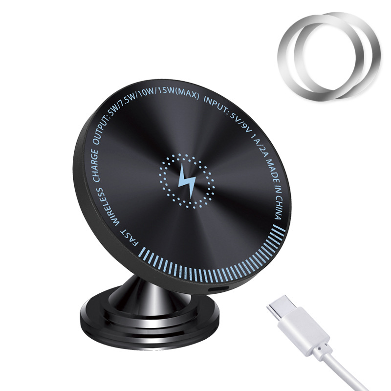 🔥50 % RABATT 🔥Magnetische Autohalterung mit kabelloser Ladestation und RGB-Beleuchtung
